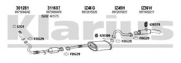 KLARIUS 290029U Система випуску ОГ