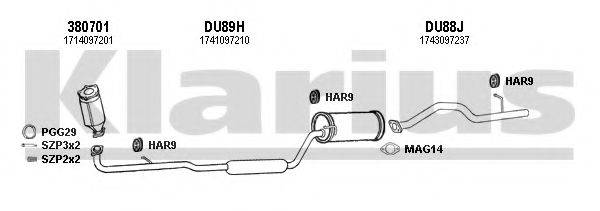 KLARIUS 300070U Система випуску ОГ