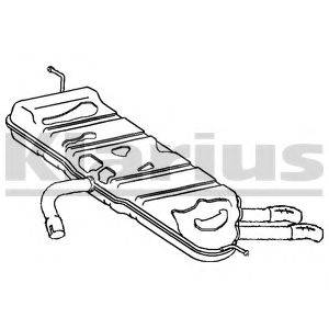 KLARIUS AU397C Глушник вихлопних газів кінцевий