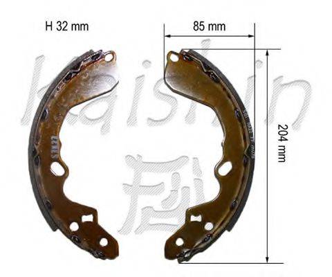 KAISHIN K11193 Комплект гальмівних колодок