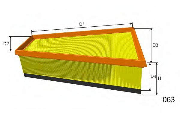 MISFAT P543A Повітряний фільтр