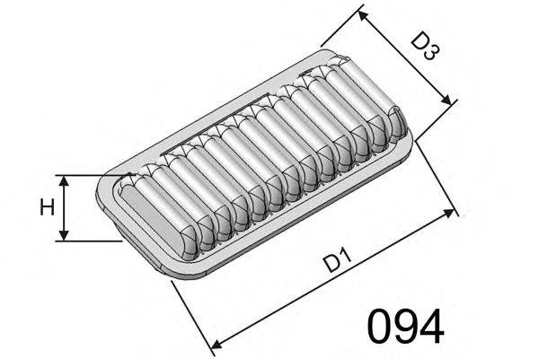 MISFAT P176 Повітряний фільтр