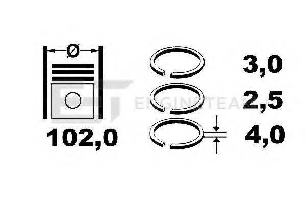 ET ENGINETEAM R1000800 Комплект поршневих кілець