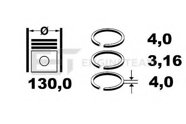 ET ENGINETEAM R1001100 Комплект поршневих кілець