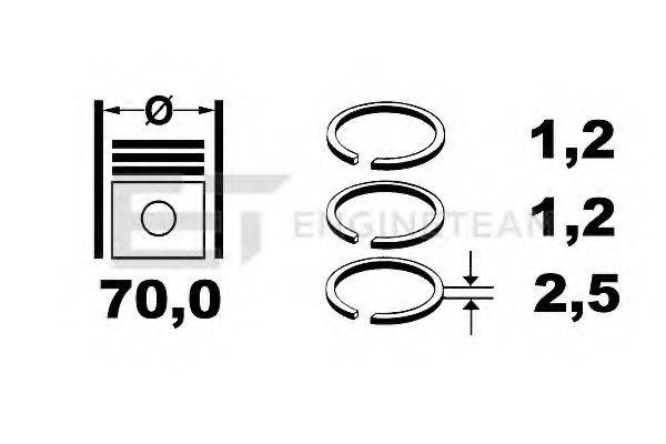 ET ENGINETEAM R1001700 Комплект поршневих кілець