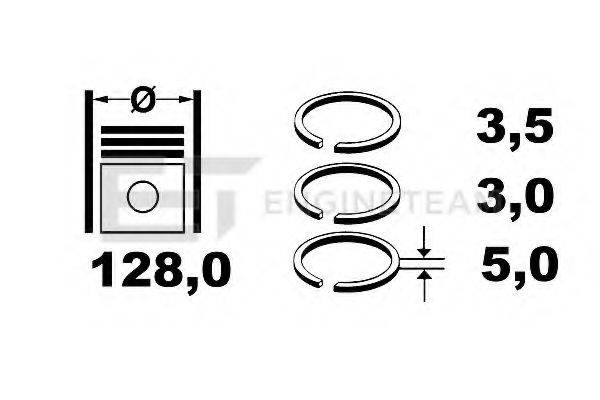 ET ENGINETEAM R1002800 Комплект поршневих кілець