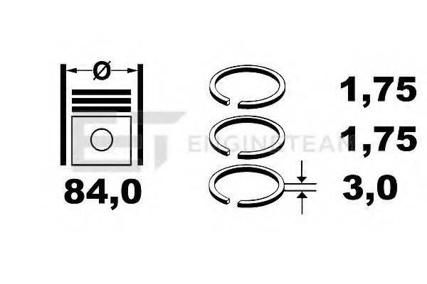 ET ENGINETEAM R1003500 Комплект поршневих кілець