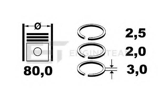 ET ENGINETEAM R1004300 Комплект поршневих кілець