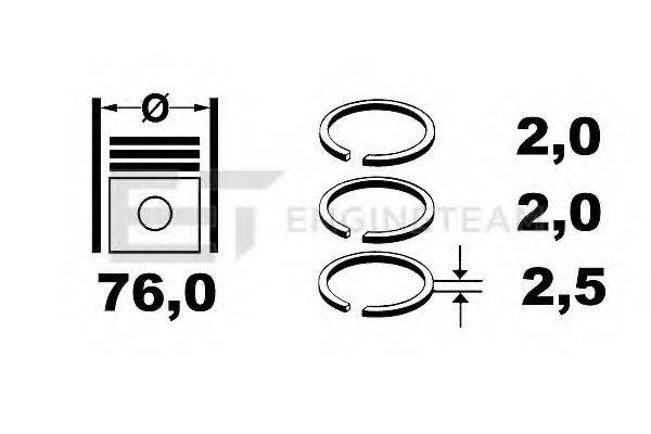 ET ENGINETEAM R1004400 Комплект поршневих кілець