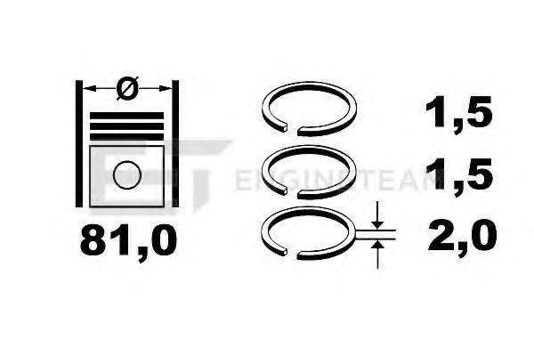 ET ENGINETEAM R1005300 Комплект поршневих кілець