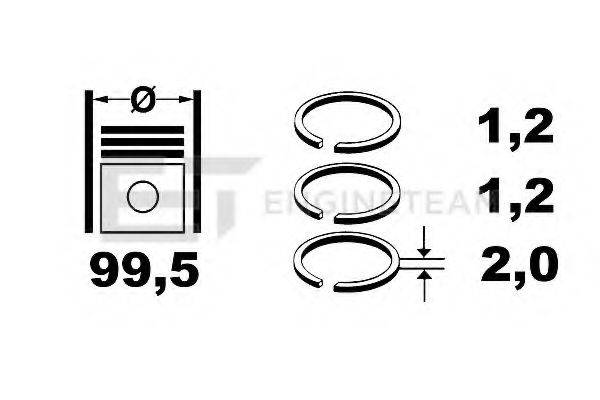 ET ENGINETEAM R4000700 Комплект поршневих кілець