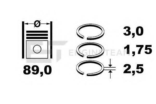 ET ENGINETEAM R1008700 Комплект поршневих кілець