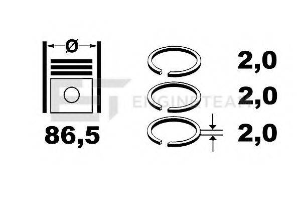 ET ENGINETEAM R1006950 Комплект поршневих кілець