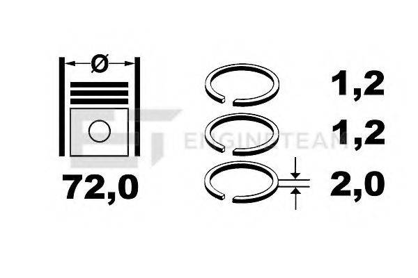 ET ENGINETEAM R1009500 Комплект поршневих кілець