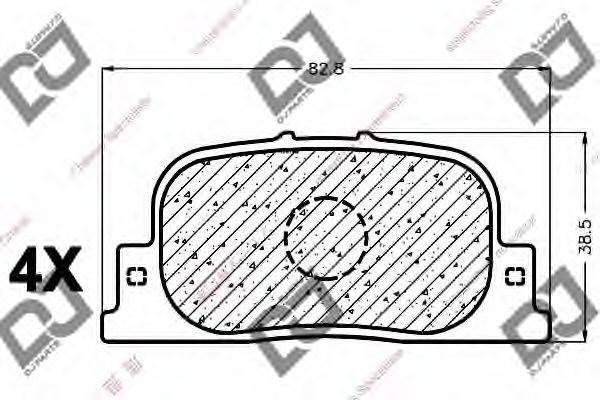 DJ PARTS BP1139 Комплект гальмівних колодок, дискове гальмо