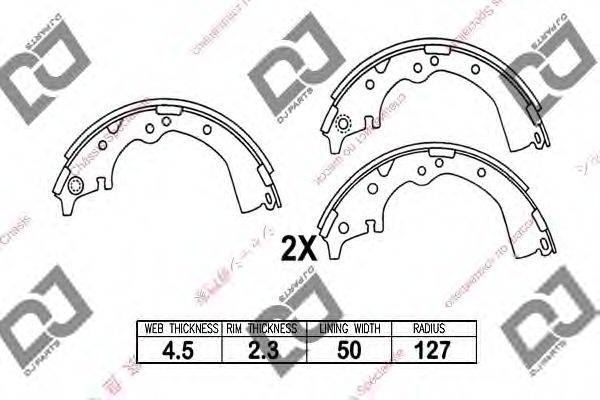 DJ PARTS BS1054 Комплект гальмівних колодок