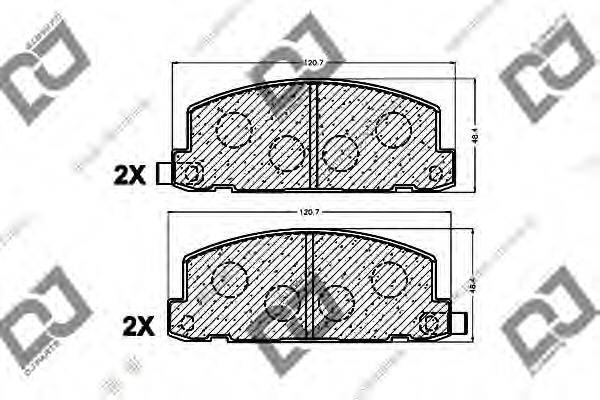 DJ PARTS BP1302 Комплект гальмівних колодок, дискове гальмо