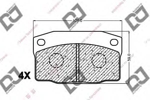 DJ PARTS BP1356 Комплект гальмівних колодок, дискове гальмо