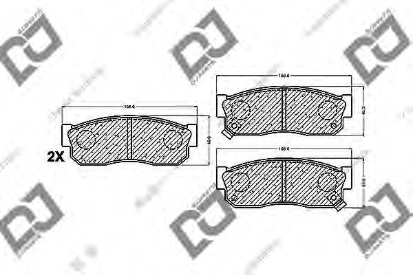 DJ PARTS BP1454 Комплект гальмівних колодок, дискове гальмо