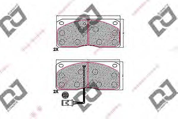 DJ PARTS BP1534 Комплект гальмівних колодок, дискове гальмо