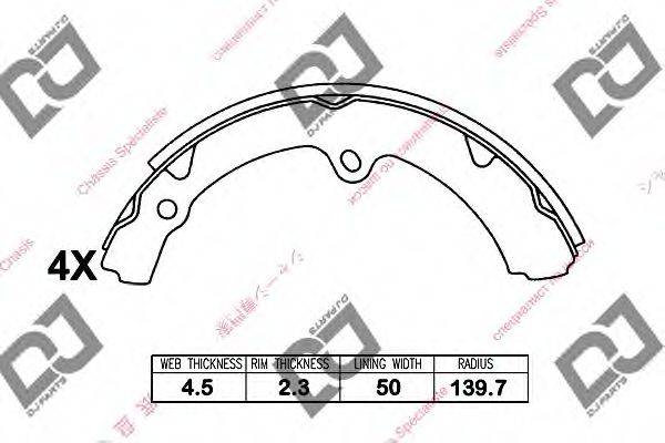 DJ PARTS BS1199 Комплект гальмівних колодок