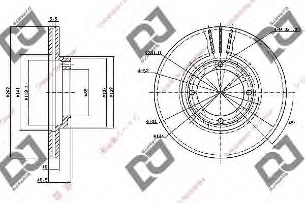 DJ PARTS BD1079 гальмівний диск