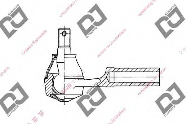 DJ PARTS DE1038 Наконечник поперечної кермової тяги