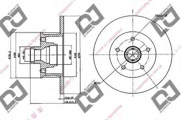 DJ PARTS BD2063 гальмівний диск