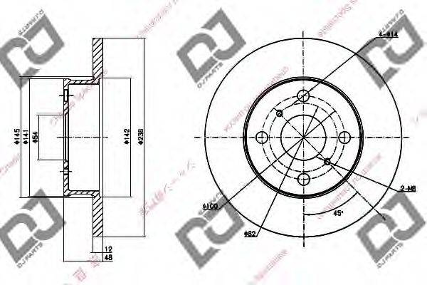 DJ PARTS BD1241 гальмівний диск