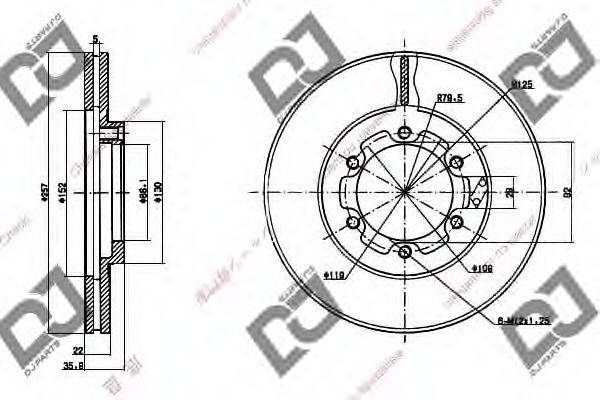 DJ PARTS BD1242 гальмівний диск