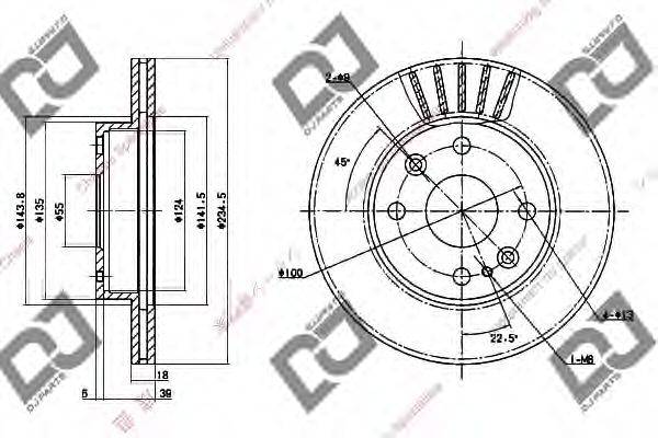 DJ PARTS BD1258 гальмівний диск