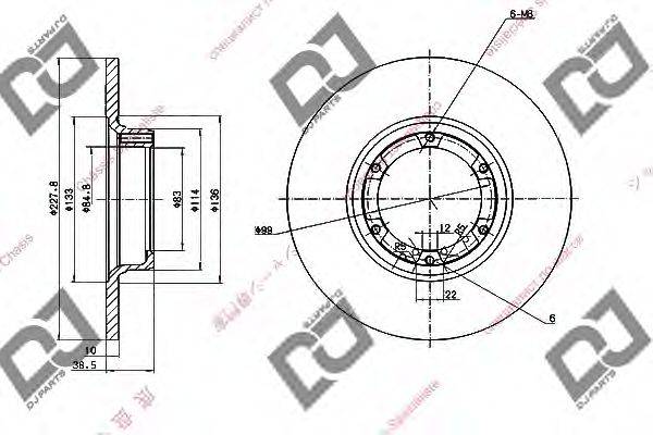 DJ PARTS BD1787 гальмівний диск