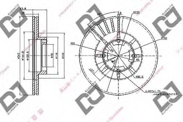 DJ PARTS BD1813 гальмівний диск