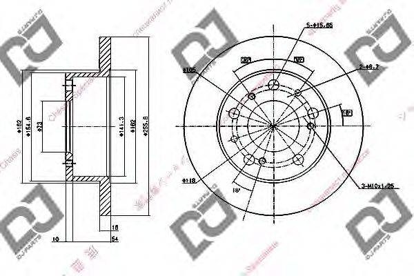 DJ PARTS BD1467 гальмівний диск