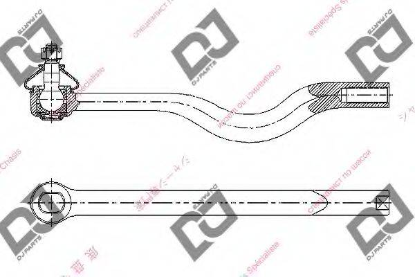 DJ PARTS DE1161 Наконечник поперечної кермової тяги