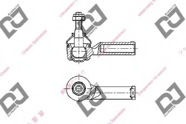 DJ PARTS DE1220 Наконечник поперечної кермової тяги