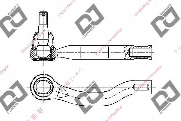 DJ PARTS DE1395 Наконечник поперечної кермової тяги