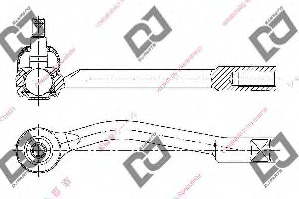 DJ PARTS DE1434 Наконечник поперечної кермової тяги