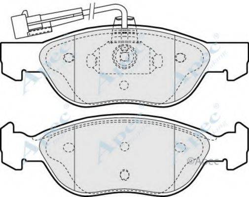 APEC BRAKING PAD938 Комплект гальмівних колодок, дискове гальмо