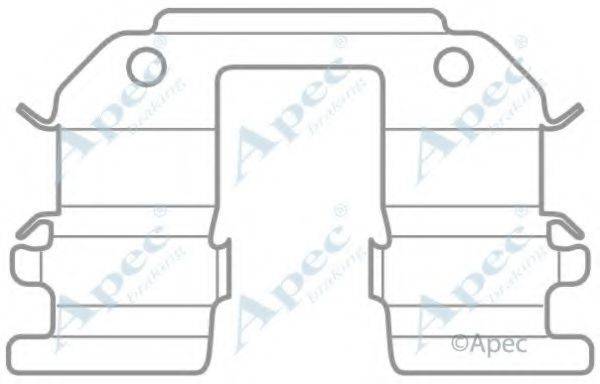 APEC BRAKING KIT1019 Комплектуючі, гальмівні колодки