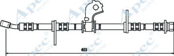 APEC BRAKING HOS3437 Гальмівний шланг