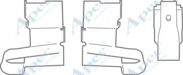 APEC BRAKING KIT1113 Комплектуючі, гальмівні колодки