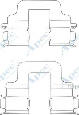 APEC BRAKING KIT1118 Комплектуючі, гальмівні колодки