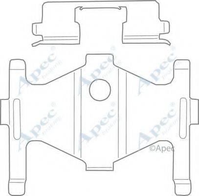 APEC BRAKING KIT1123 Комплектуючі, гальмівні колодки