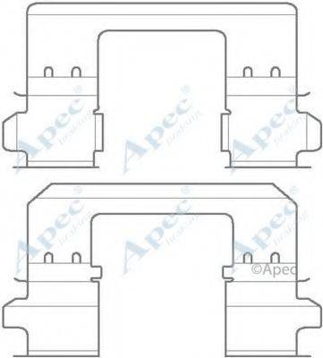 APEC BRAKING KIT1145 Комплектуючі, гальмівні колодки