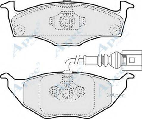 APEC BRAKING PAD1265 Комплект гальмівних колодок, дискове гальмо