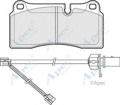 APEC BRAKING PAD1996 Комплект гальмівних колодок, дискове гальмо