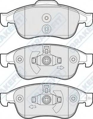 APEC BRAKING PD3250 Комплект гальмівних колодок, дискове гальмо