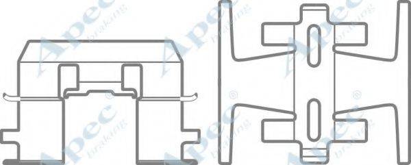 APEC BRAKING KIT528 Комплектуючі, гальмівні колодки