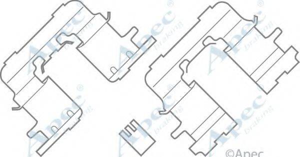 APEC BRAKING KIT591 Комплектуючі, гальмівні колодки